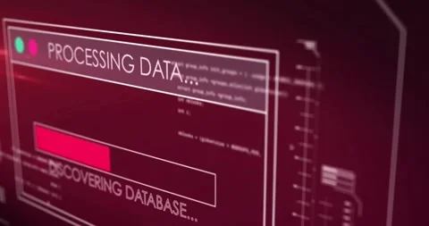 Animation of text and loading bars with computer language over black background Stock Footage 257175948