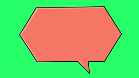 Animation text box geometry shape isolate on green background.  Stock Footage 218999222