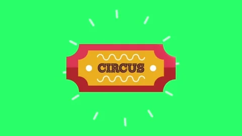 Animation text circus object on green screen. Stock Footage 277239412