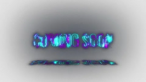 Animation text of Coming Soon laser neon glitch text effect Stock Footage 344830286