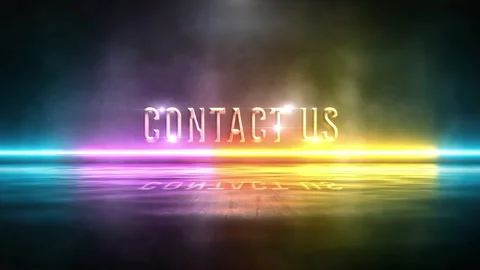 Animation text of Contact Us digital colorful silver gold glitch text Stock Footage 309527753