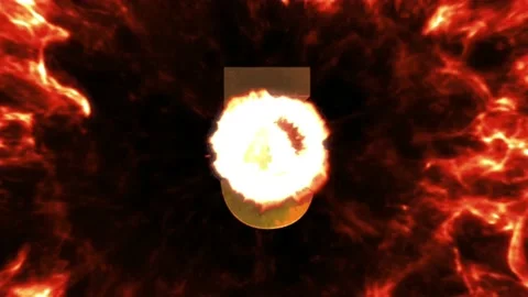 Animation text countdown from 5 to 1 isolate on black background. Stock Footage 167350481
