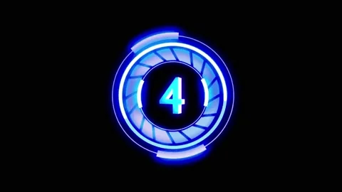 Animation text countdown from 5 to 1 isolate on black background Stock Footage 217921918