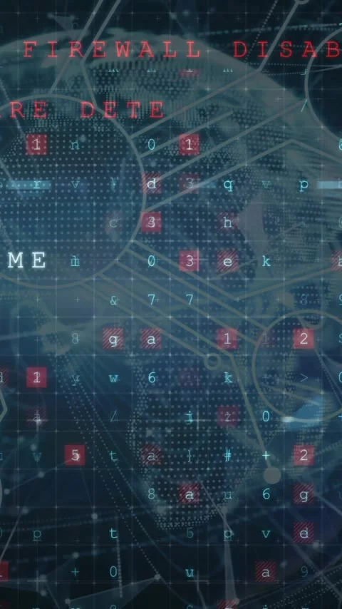 Animation of text, digital data processing and globe over dark background Stock Footage 343028199