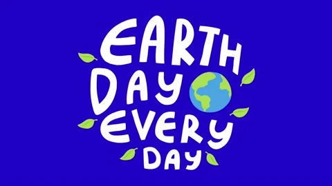  Animation Text EARTH DAY EVERY DAY isolate for Earth Day Concept. Stock Footage 188019512