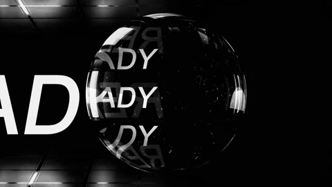 Animation text effect of Ready word in bubble Stock Footage 153910047