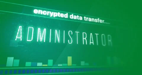 Animation of text, encrypted data transfer, administrator, with moving bars, on Stock Footage 324892950