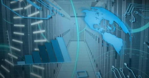 Animation of text with globe and network of connections Stock Footage 328353967