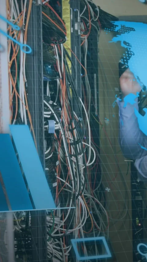 Animation of text with globe and network of connections Stock Footage 341976853