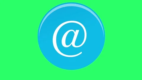Animation text @ on green background. Stock Footage 255954418