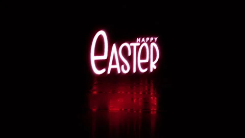 Animation text of Happy Easter red glitch text effect Stock Footage 281839453