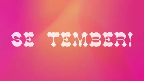 Animation text hello September with a playful pink rose theme. Stock Footage 315757783