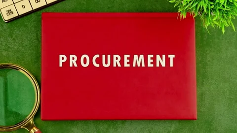 Animation of the text of the PROCUREMENT concept text Stock Footage 310751771