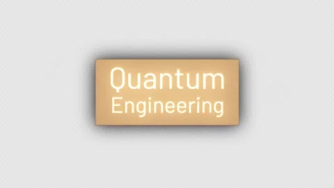 Animation text of Quantum Engineering gold glittering glitch text effect Stock Footage 311707121