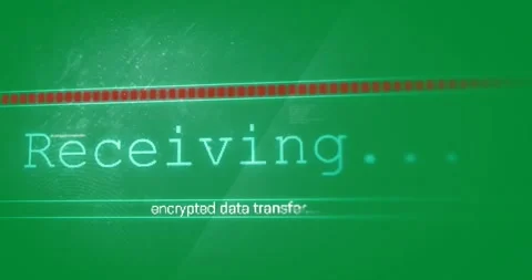Animation of text, receiving encrypted data transfer, and red bar on black Stock Footage 324892956