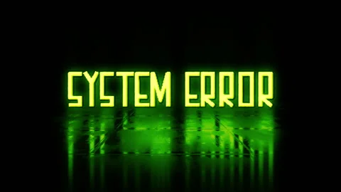 Animation text of System Error neon green glitch text effect Stock Footage 279445580
