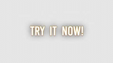 Animation text of Try It Now glow gold glitch text effect Stock Footage 308536522