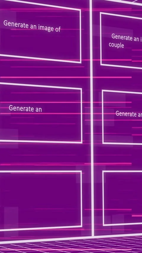 Animation of texts and pictures in rectangle with falling binary codes over Stock Footage 323577818