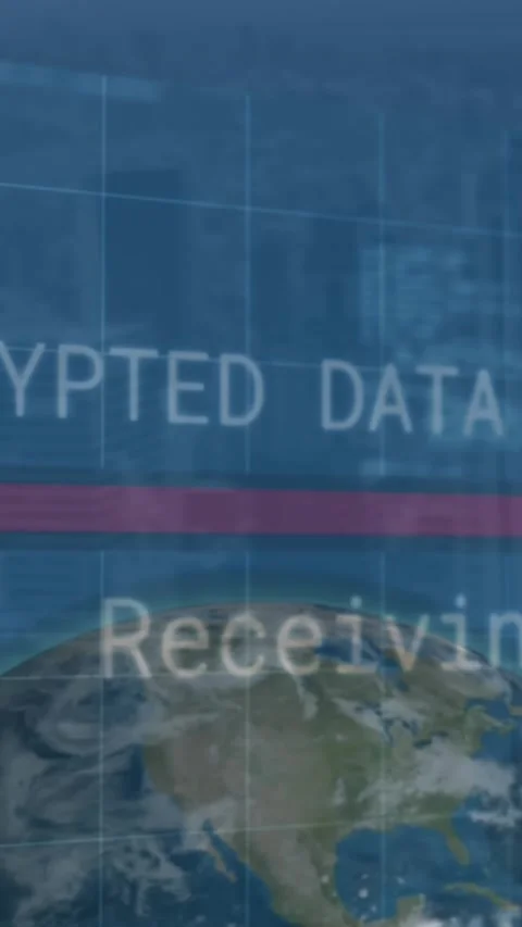 Animation of texts, globe, loading bars and computer language over modern Stock Footage 344783621