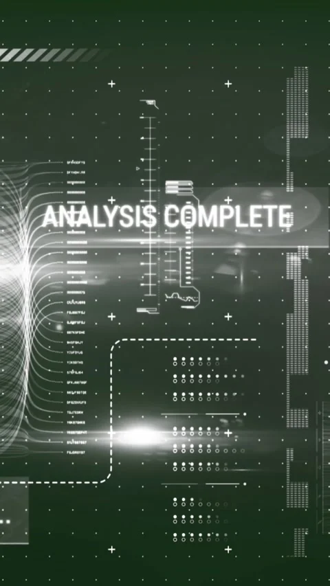 Animation of texts, graphs and moving lines over lens flares and computer Stock Footage 344012025