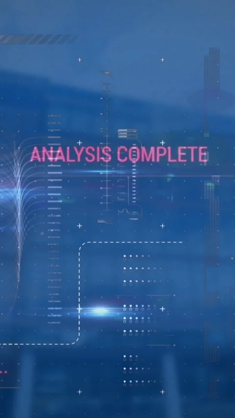 Animation of texts, graphs, moving lines and computer language over modern Stock Footage 321172030