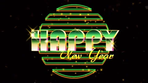 Animation Texture HAPPY NEW YEAR. Stock Footage 159293823