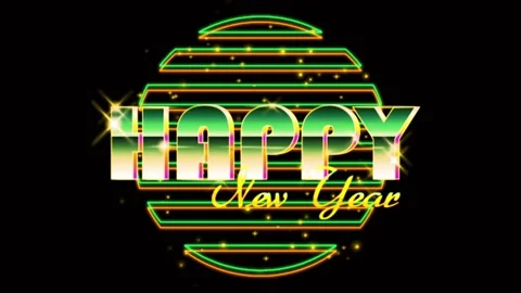 Animation Texture HAPPY NEW YEAR. Stock Footage 159294159