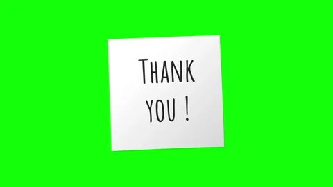 Animation of Thank You message written on white sticky note. Stock Footage 345185188