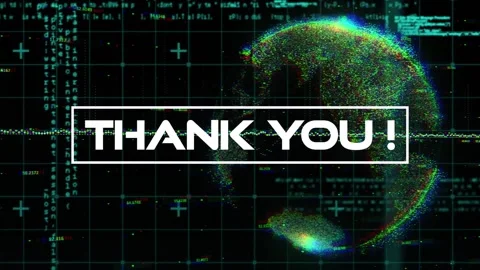 Animation of thank you text over programming language and globe on grid 스톡 동영상 330175463