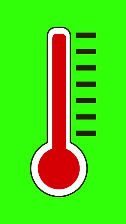 Animation of a thermometer going from a cold temperature to a hot Stock Footage 298307194