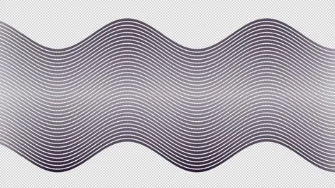 Animation of thin grey parallel curved lines rapidly moving over black Video stock 155022079