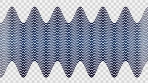 Animation of thin white and blue parallel curved zigzag lines slowly scrolling Stock Footage 155022154