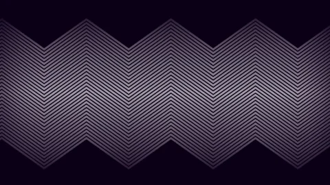 Animation of thin white parallel zigzag lines slowly scrolling over black Stock Footage 155021998