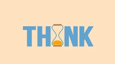 Animation Think. Plus Alpha Channel Video stock 124770627