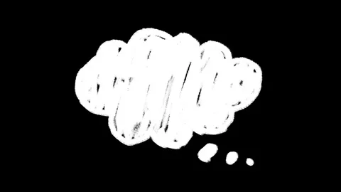 Animation of Thinking cartoon cloud bubble sketch doodle. Video stock 306987064