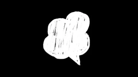 Animation of Thinking cartoon cloud bubble sketch doodle. 動画素材 306988920