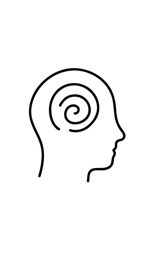 Animation thoughts in head doodle style mental activity concept Stock Footage 345582182