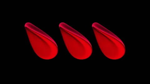 Animation of three blood cells Stock Footage 141216600