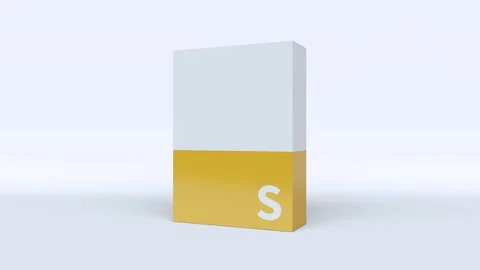 Animation of three box sizes on white background Stock Footage 91855531