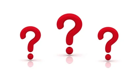 Animation three red question marks moving Stock Footage 306809863