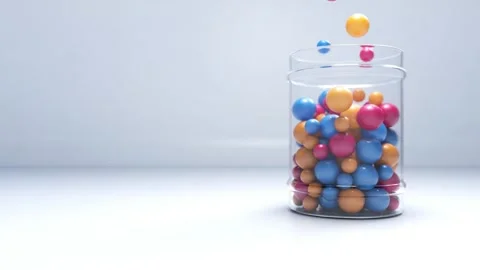 Animation of throwing colored Stock-Footage 163714716