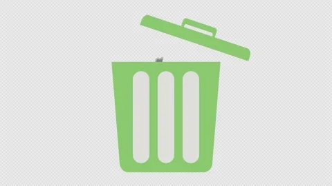 Animation of throwing garbage into the trash Stock Footage 237248579