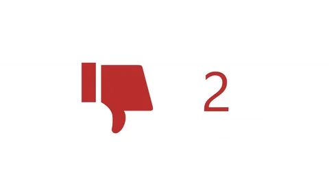 Animation thumb down technology icon on white. 4K video. Animation with alpha 動画素材 76766929