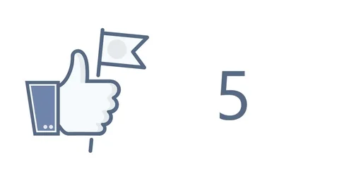 Animation thumb up with flag icon on white background Stock Footage 72299009