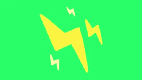 Animation thunder on green screen. Stock Footage 277239454
