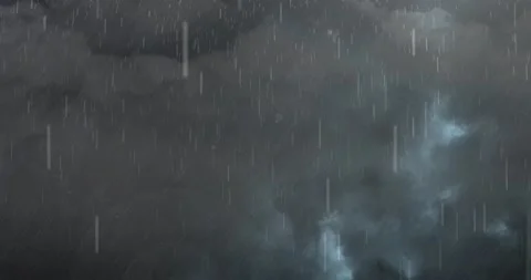 Animation of thunderstorm with lightning... | Stock Video | Pond5