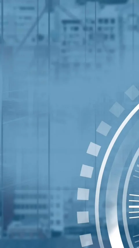 Animation of ticking clock icon against aerial view of city traffic Stock Footage 344745870