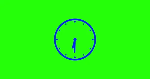 Animation time lapse of a wall clock on green Stock Footage 282835439