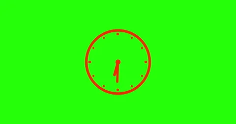 Animation time lapse of a wall clock on green Stock Footage 282835745