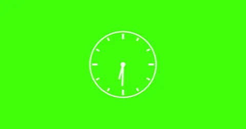 Animation time lapse of a wall clock on green Stock Footage 282836083